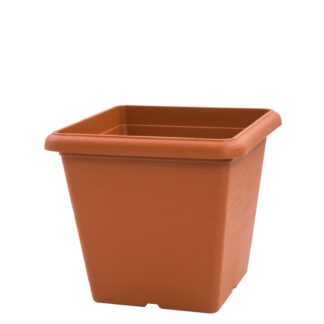 20cm Terracotta Cube Pot